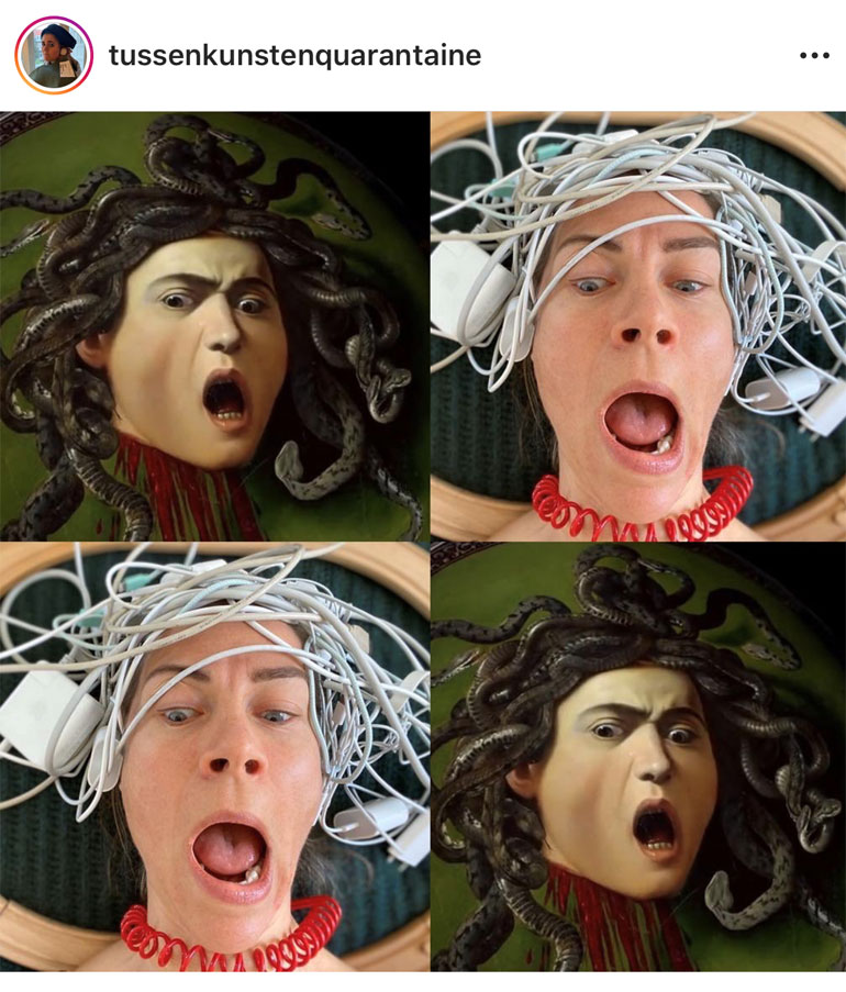Tussen kunst en quarantaine op Instagram.