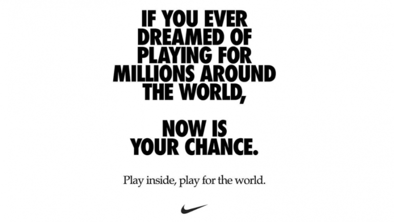 Boodschap Nike corona