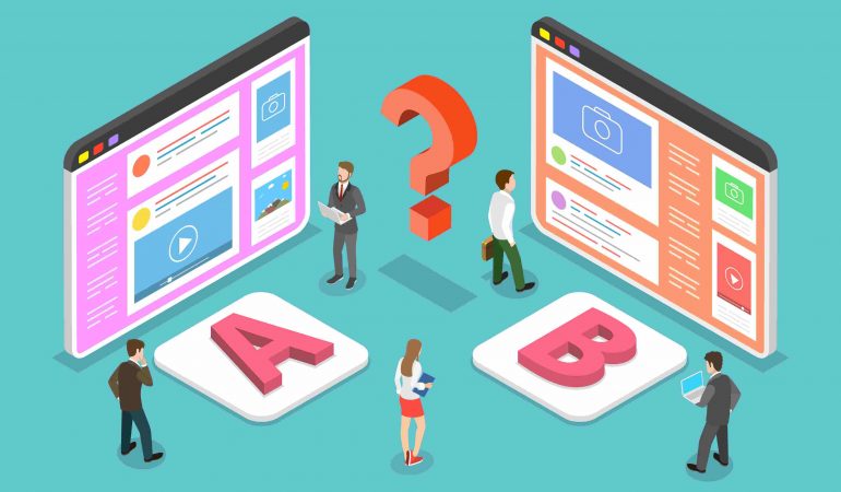 Een A/B-test voor de CRO.