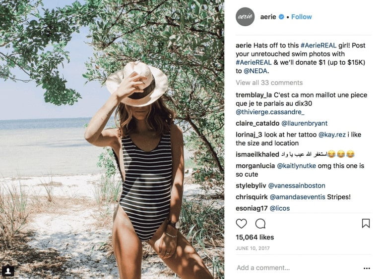 AERIE crowdsourced campagne