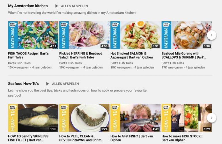 Afspeellijst YouTube Fish Tales