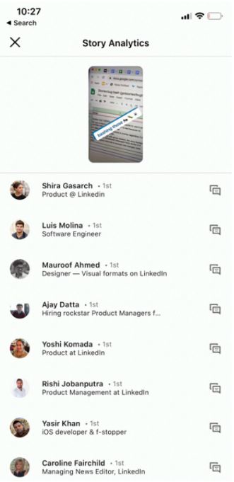LinkedIn Stories