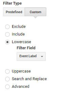 lower case filter