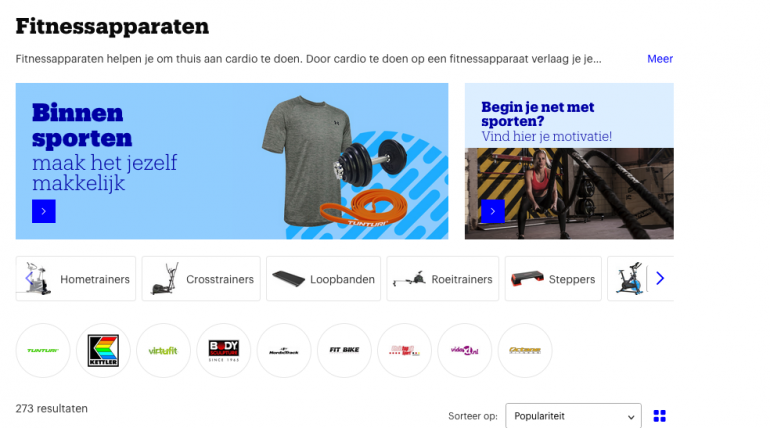 Voorbeeld categoriepagina