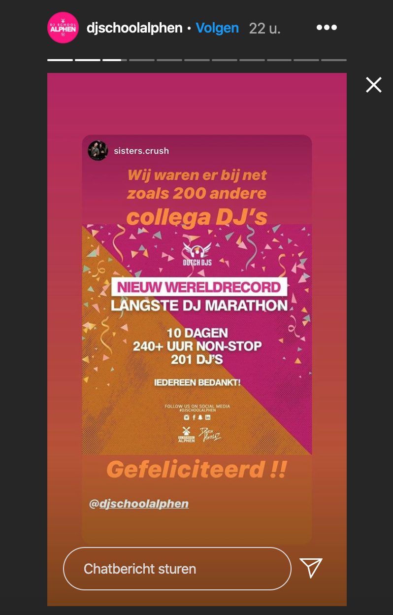 DJ School Alphen livevideo Instagram.