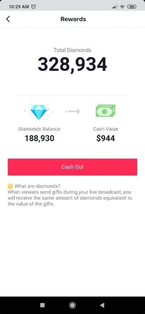 Het starten van een live-opname op TikTok.