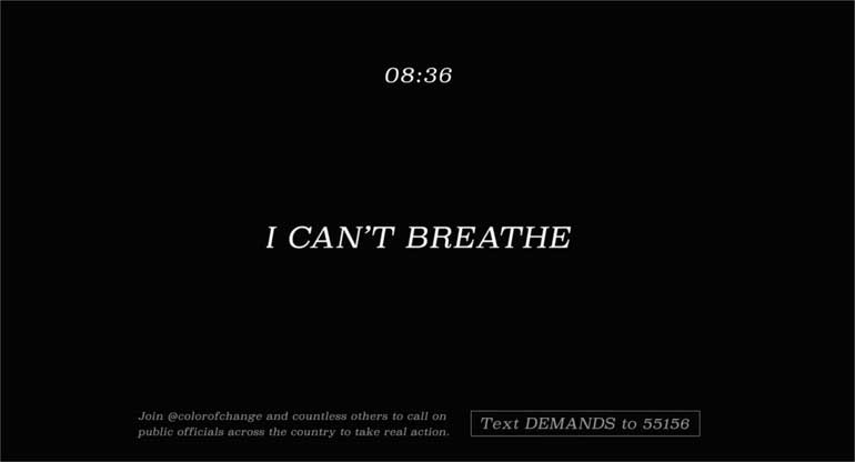 De 'I can't breathe' campagne.