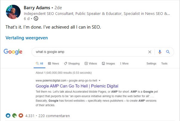 Barry Adams anti-AMP