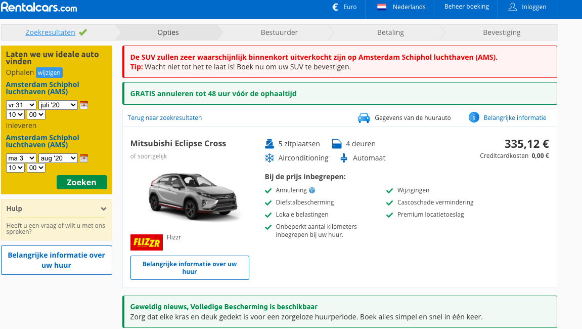 Risk averse - Rentalcars.com