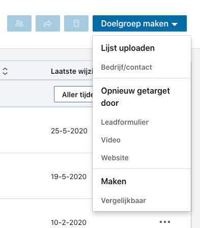 Doelgroep maken LinkedIn