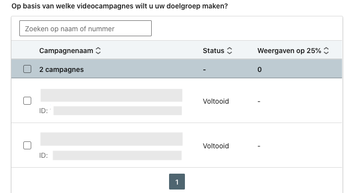 LinkedIn videocampagne selecteren