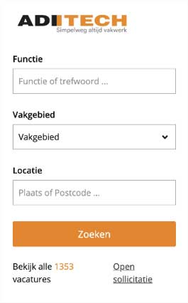 Zoeken in Aditech.