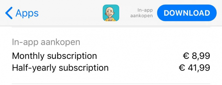 Apps abonnement