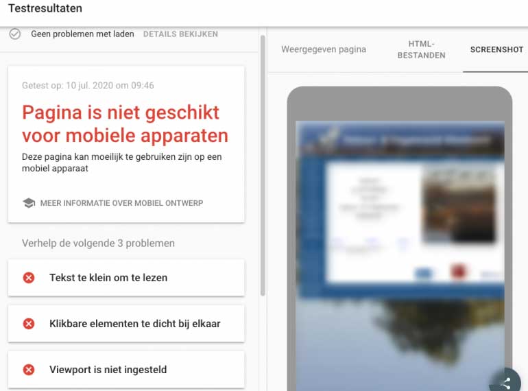 Mobile friendly test.
