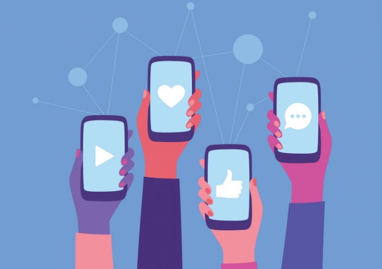 telefoons social media