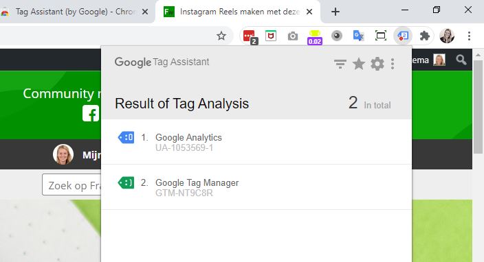 Tag assistant van Google