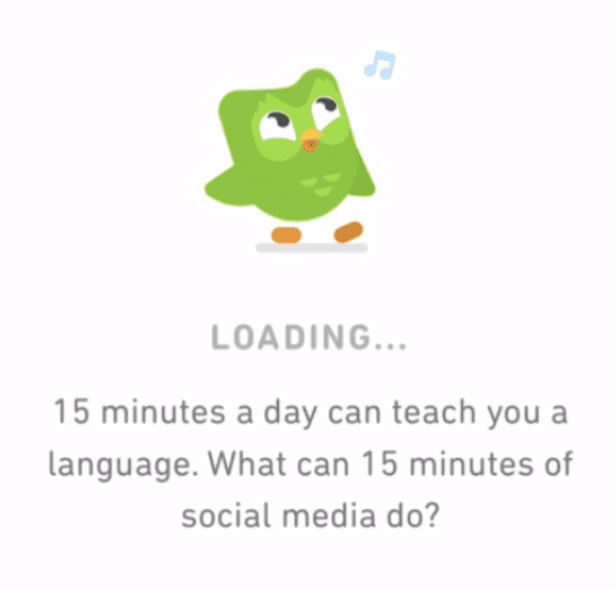 Duolingo voorbeeld Behavioral design.