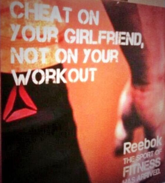 Reebok marketingcampagne over vreemd gaan