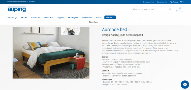 Auping SEO producttekst.