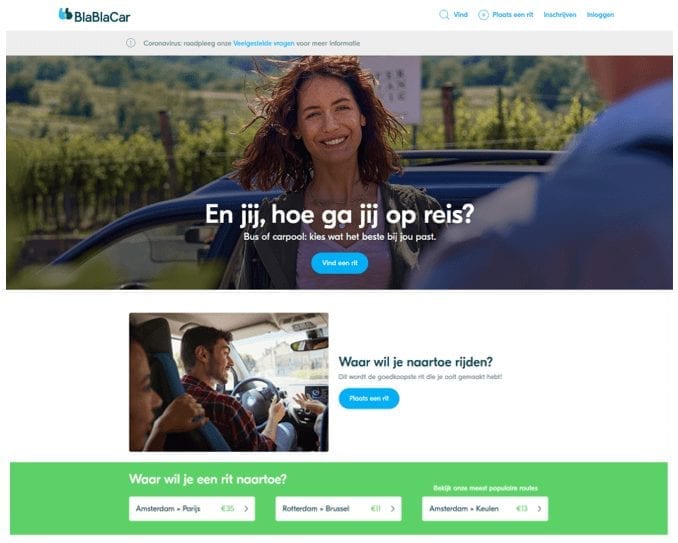BlaBlaCar producttekst