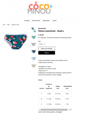 Voorbeeld van productbeschrijving van Coco & Minou.