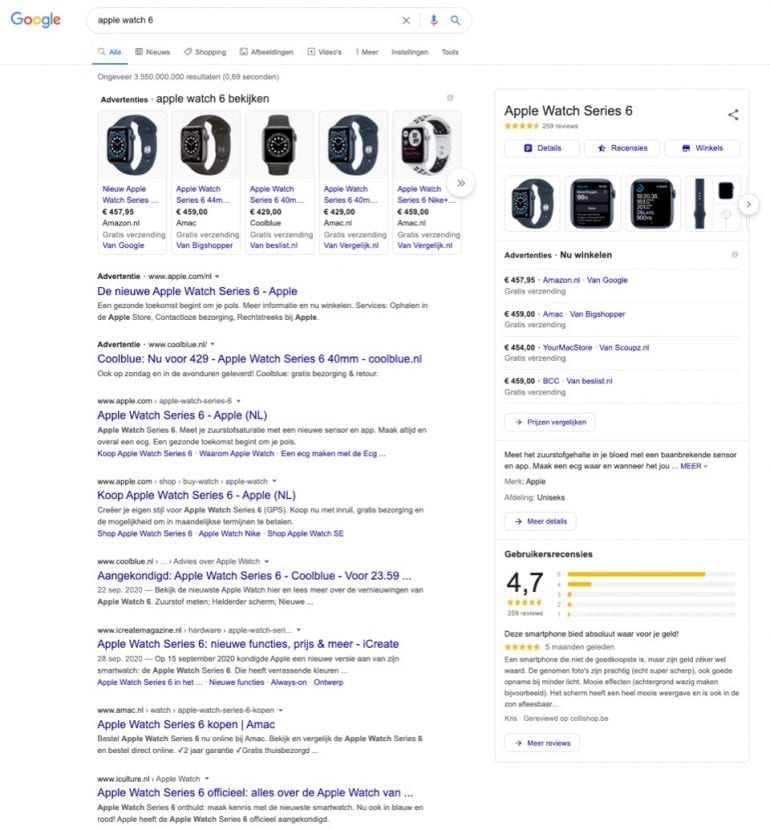 apple watch 6 SERP