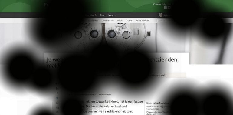 Diabetische retinopathie op Frankwatching.