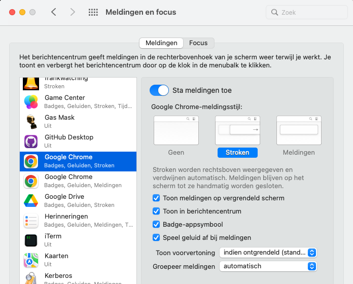 Hoe je pushberichten en meldingen toestaat op je macbook.