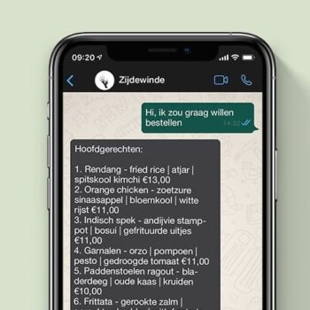 Generous.studio lanceert platform voor restaurants om producten te verkopen via WhatsApp