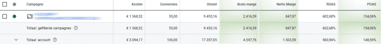 google ads roas kolom 1