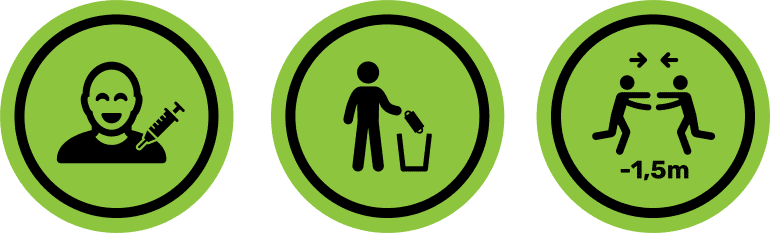 corona iconen groen