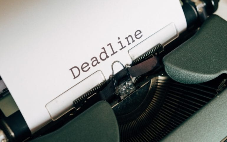 Deadline voor briefing copywriter