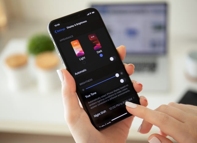 dark mode e-mail telefoon