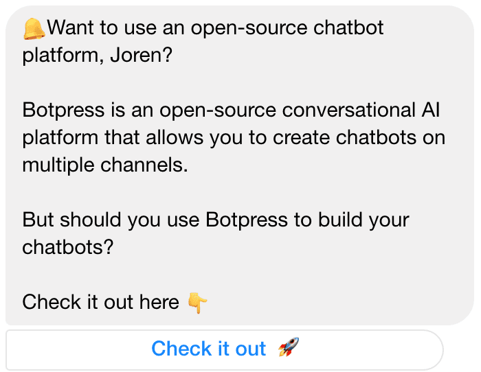 button webclient Facebook Messenger.