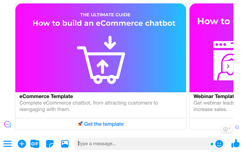 Facebook messenger galerij.