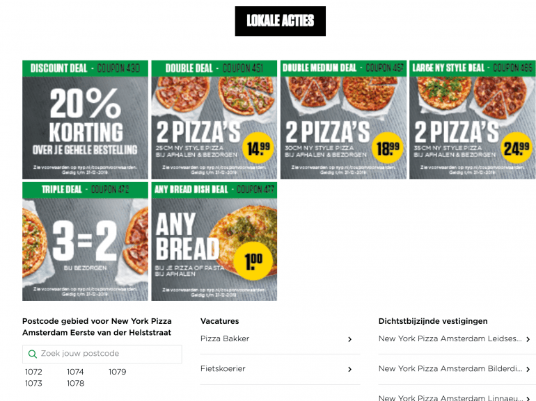 Voorbeeld van een winkelpagina deel 2.