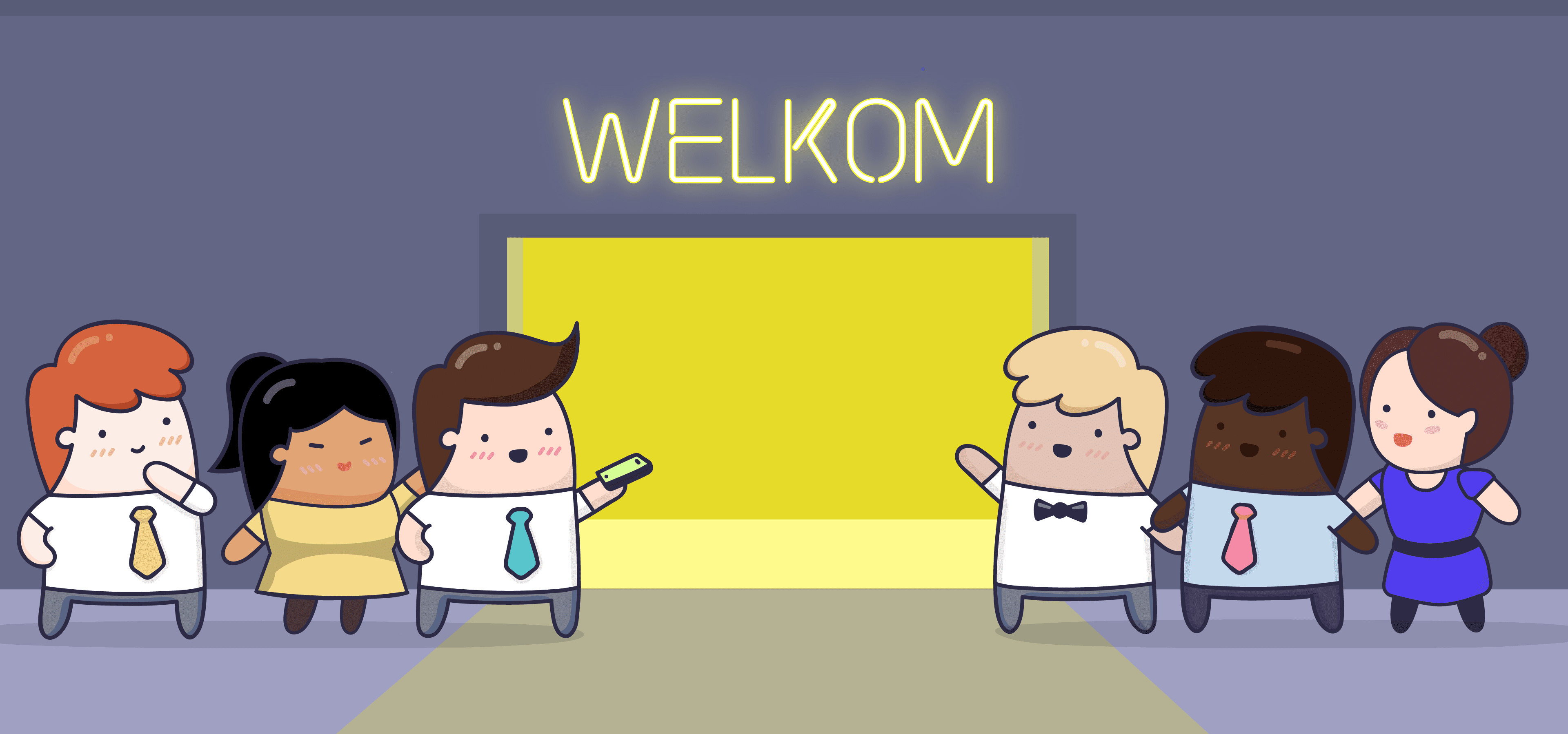 Afbeelding met de tekst 'welkom'.