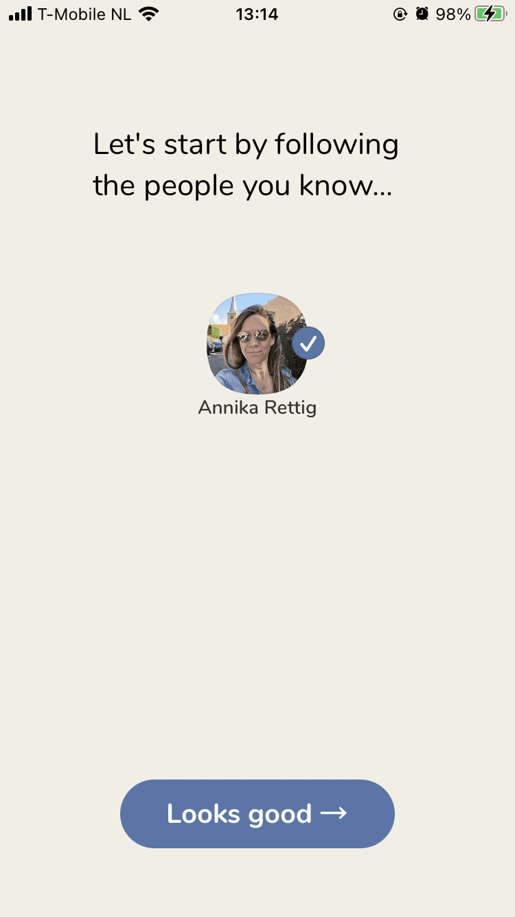 Screenshot van de invite.