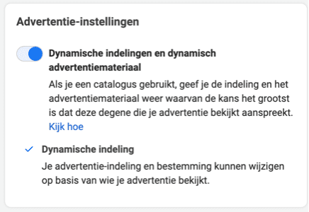 Advertentie-instellingen