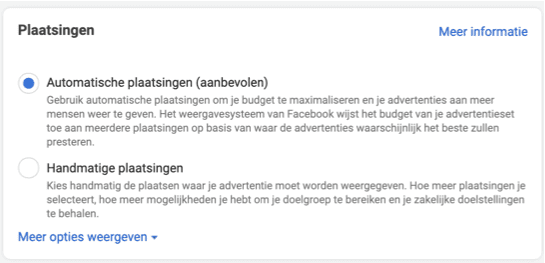 Plaatsingen