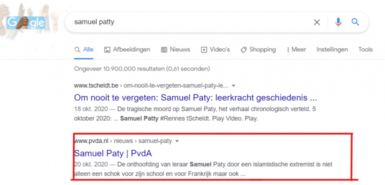 PvdA rankt voor Samuel Patty
