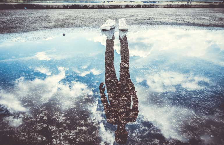 Reflectie in water.