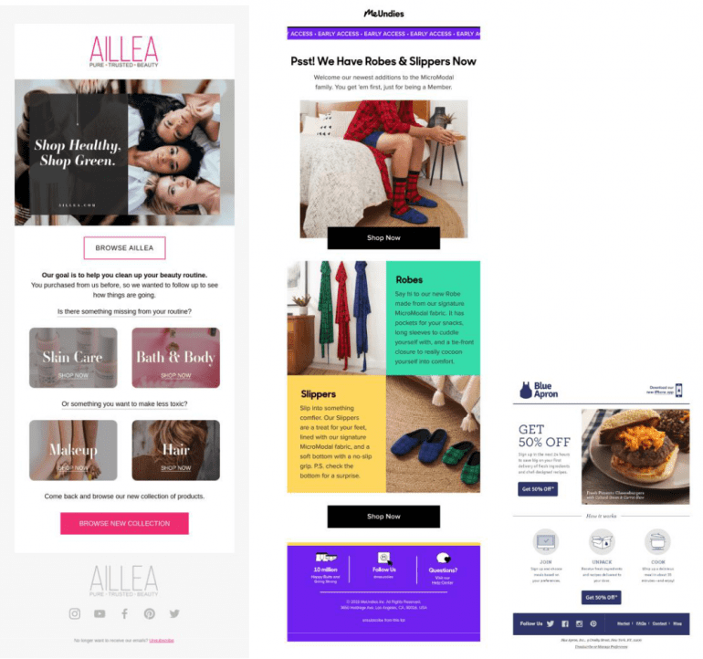 Voorbeeld retentiemarketing: e-mail met kooptriggers