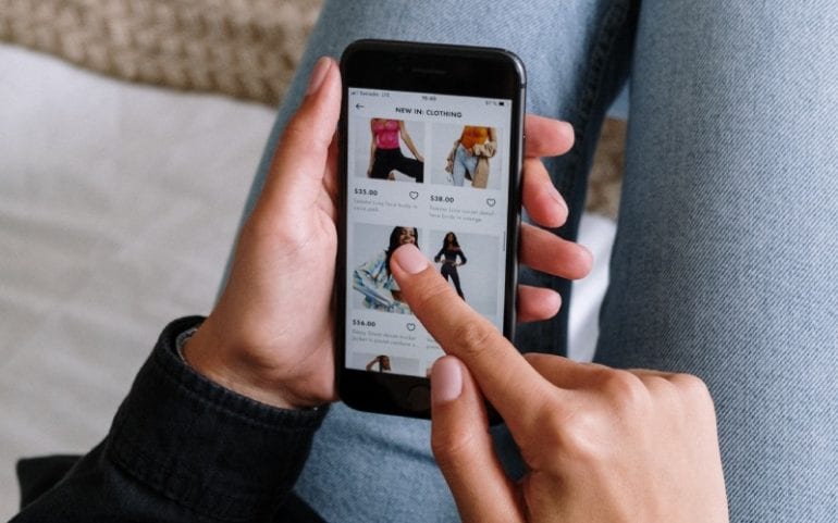 Winkelen op smartphone