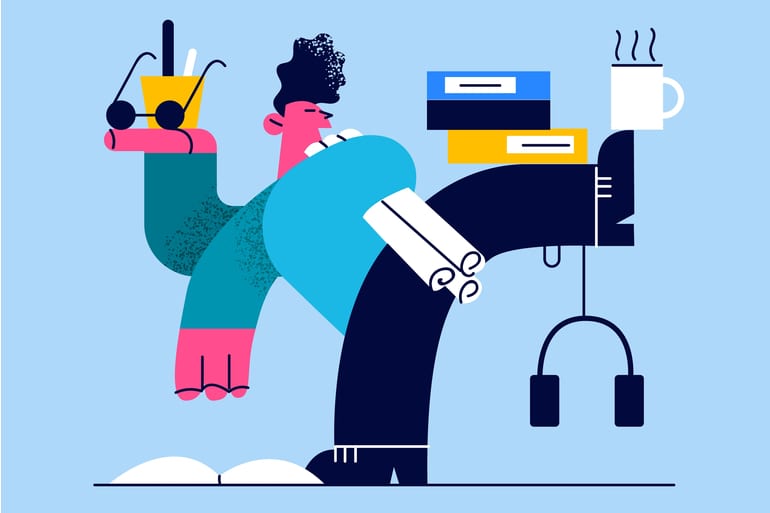 Creative lead multitasken illustratie.