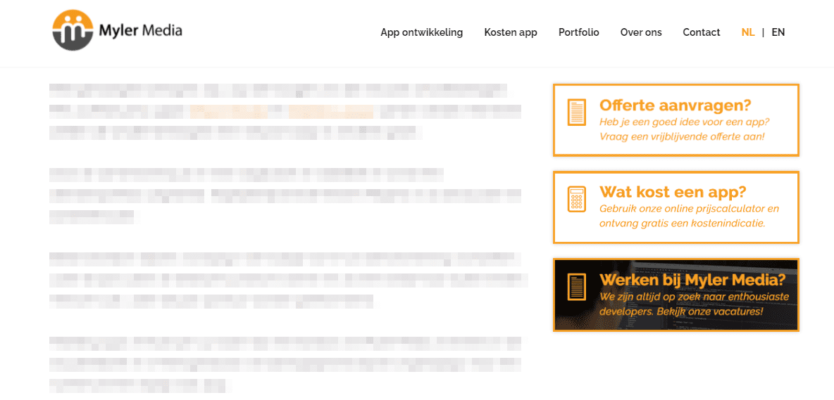 Sticky sidebar voor meer leads, sales en conversies op een artikelpagina.