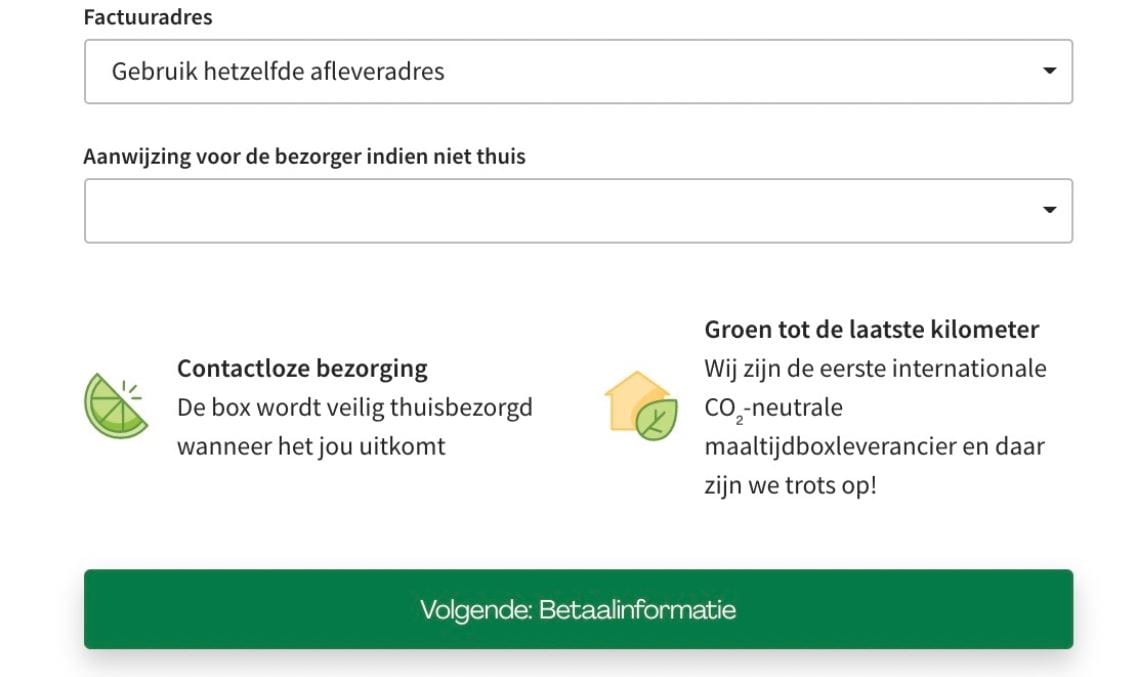 Screenshot van een nudge.