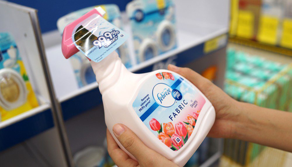 Foto van Febreze die een test deed met thick data.