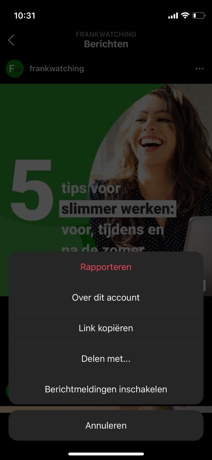 Hoe je je meldingen voor een account moet aanzetten op Instagram.