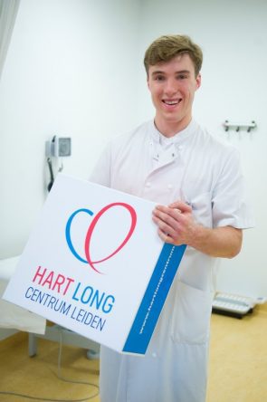 Een student die onderzoek deed naar e-health.